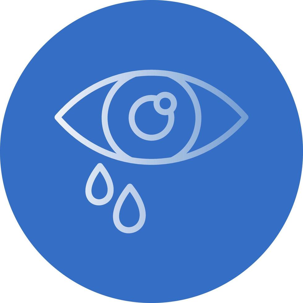 diseño de icono de vector de ojos llorosos