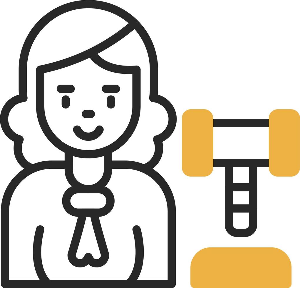 Judge Woman Vector Icon Design