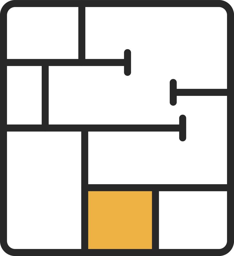 Floor Plan Vector Icon Design