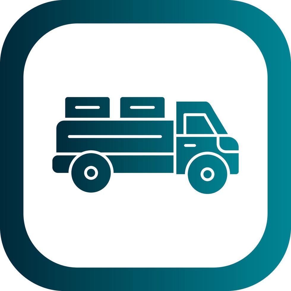 Pickup Truck Vector Icon Design