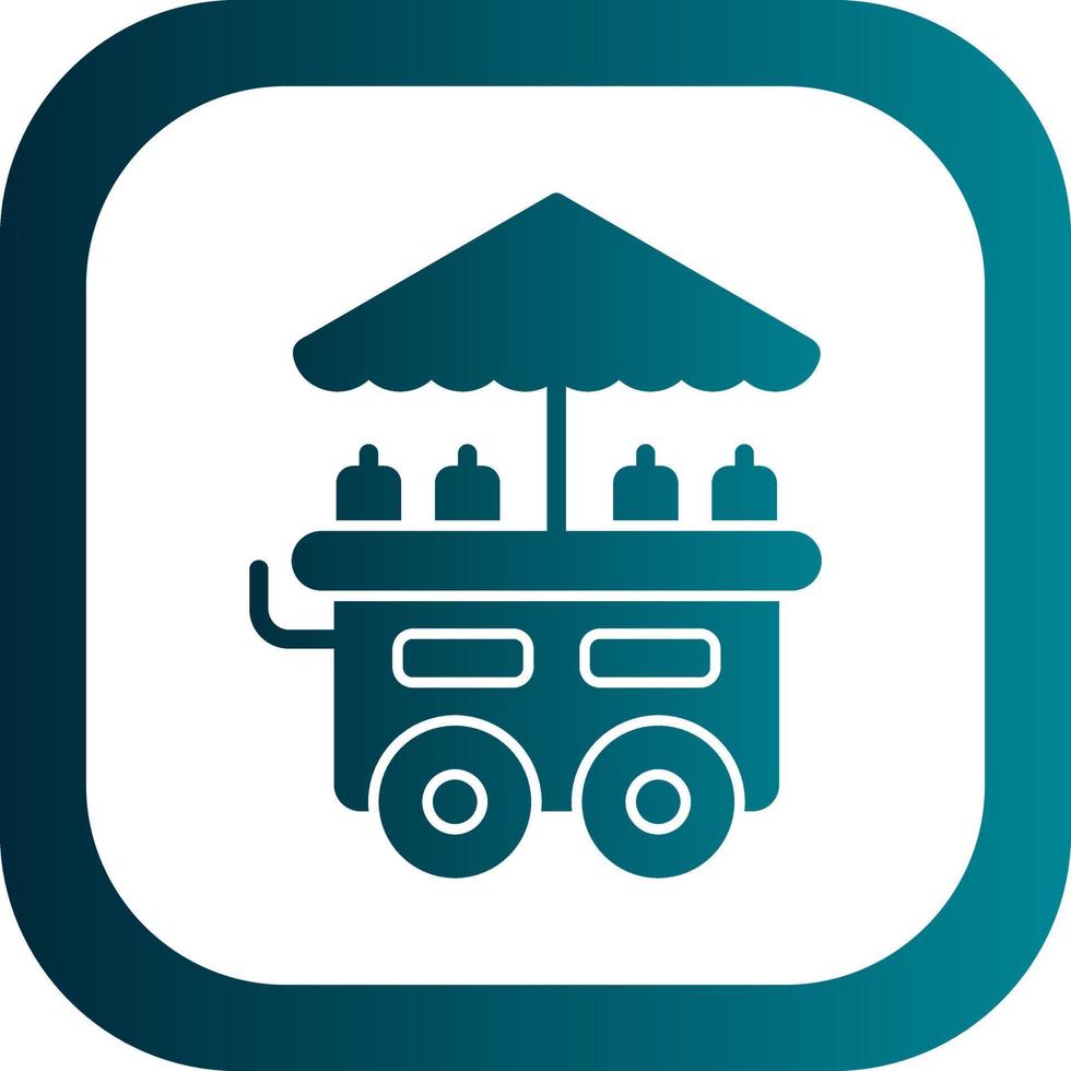 Food Cart Vector Icon Design