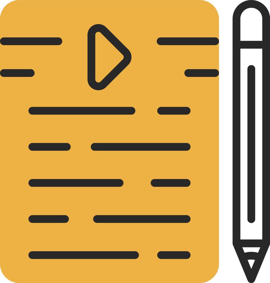 Script Writing Vector Icon Design