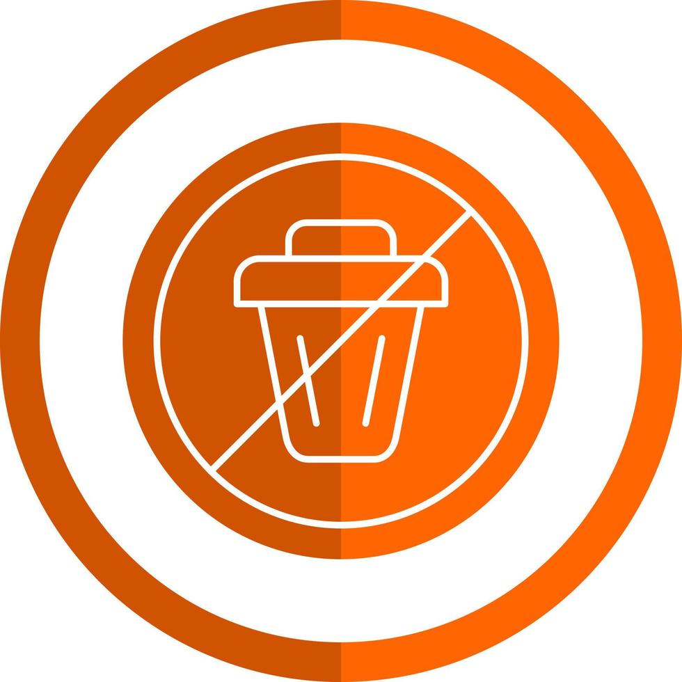 diseño de icono de vector de no tirar basura