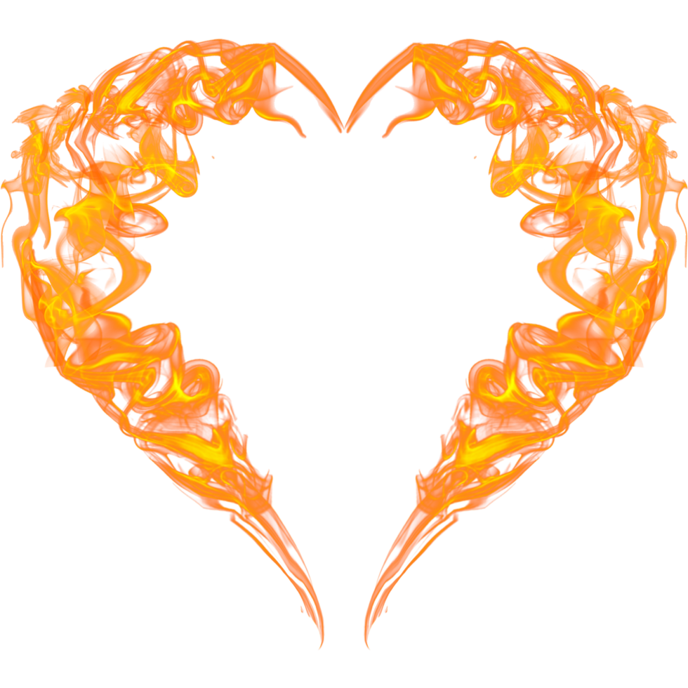corazón fuego fuego png
