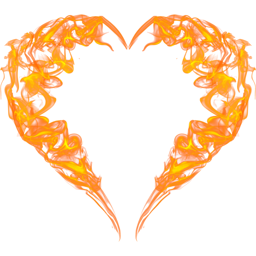 corazón fuego fuego png