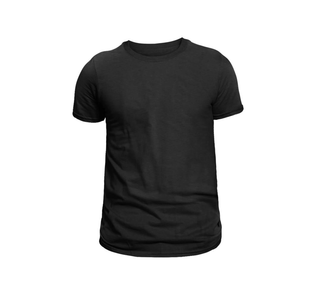 Isolated black t shirt png