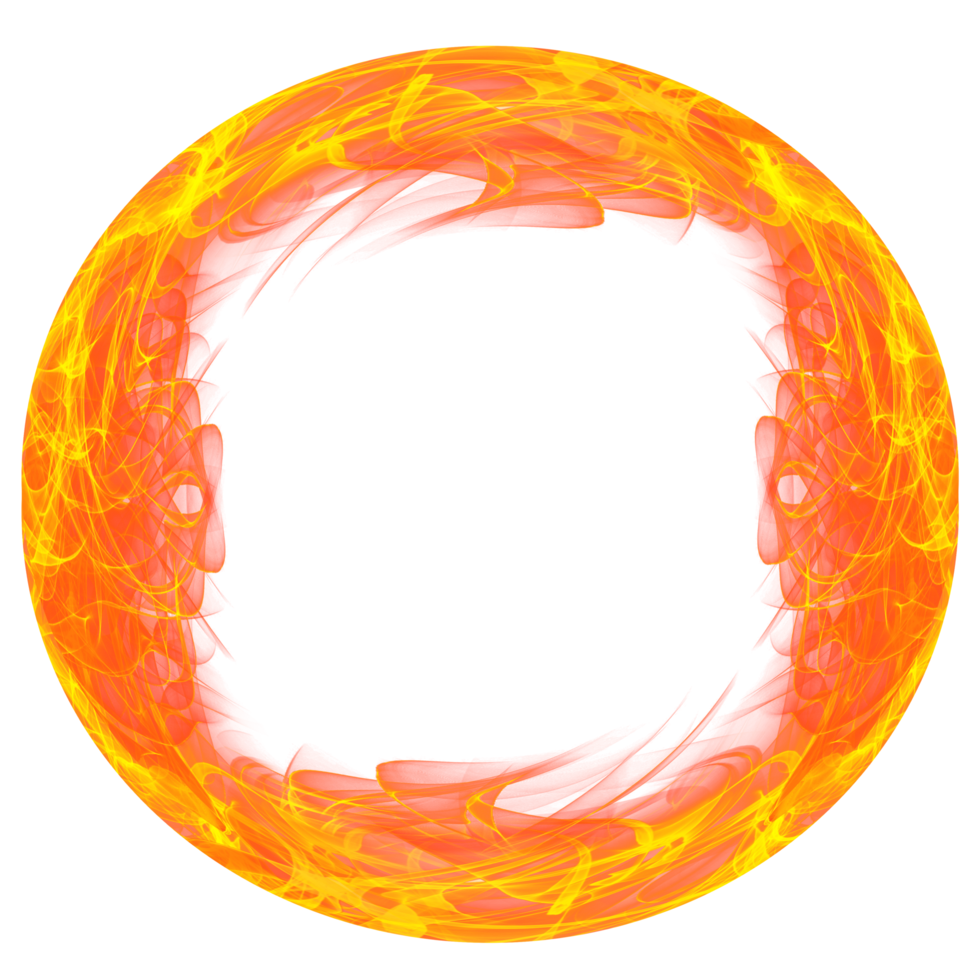 transparente fuego anillo png