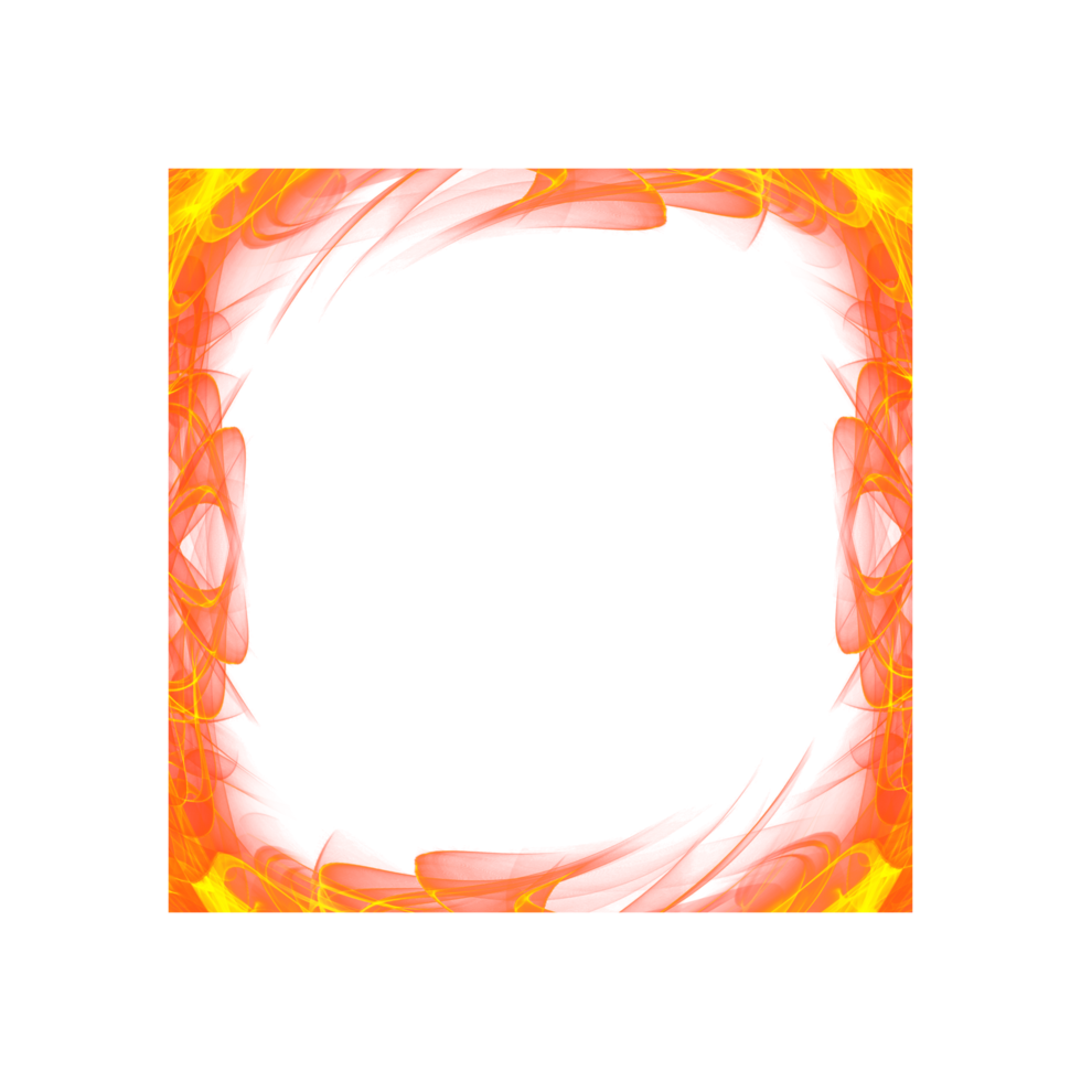 realistic transparent fire frame png