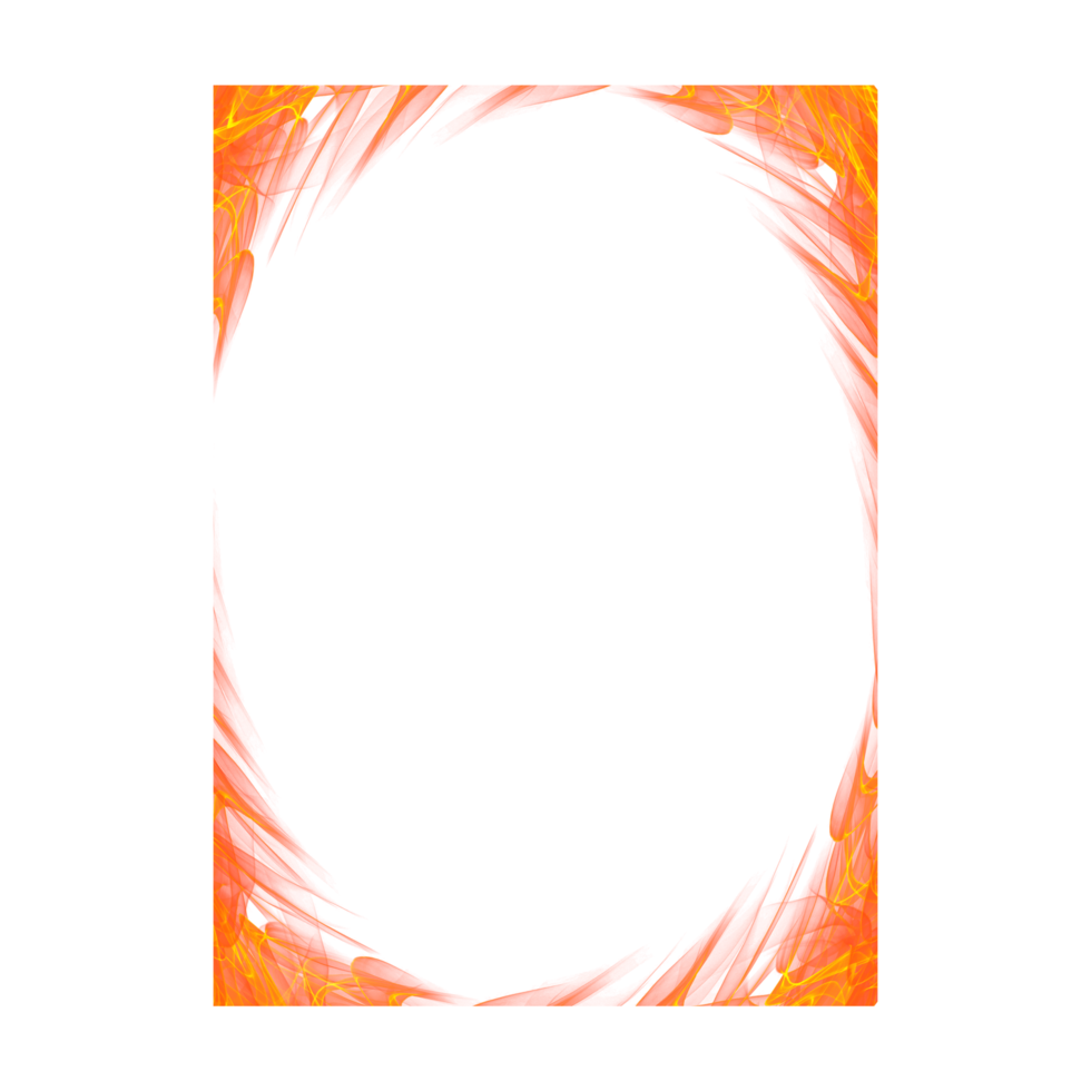 realistic transparent fire frame png