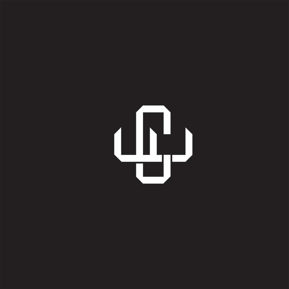CW Initial letter overlapping interlock logo monogram line art style vector