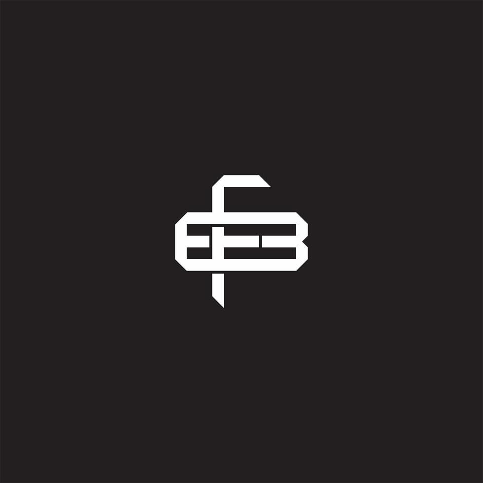 FB Initial letter overlapping interlock logo monogram line art style vector