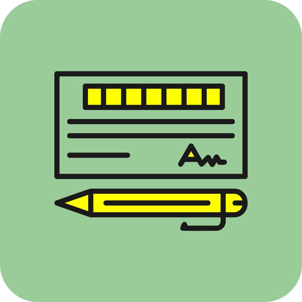 Bank Check Vector Icon Design
