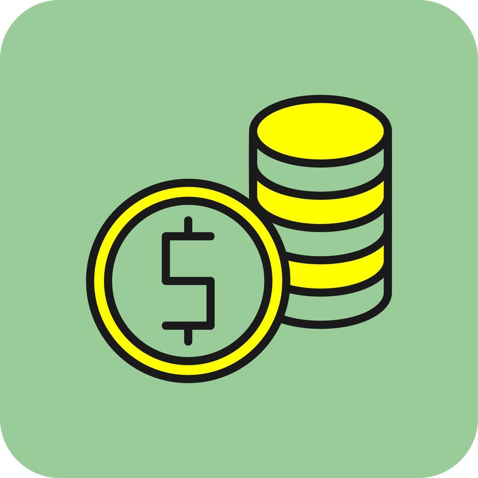 Coin Stack Vector Icon Design