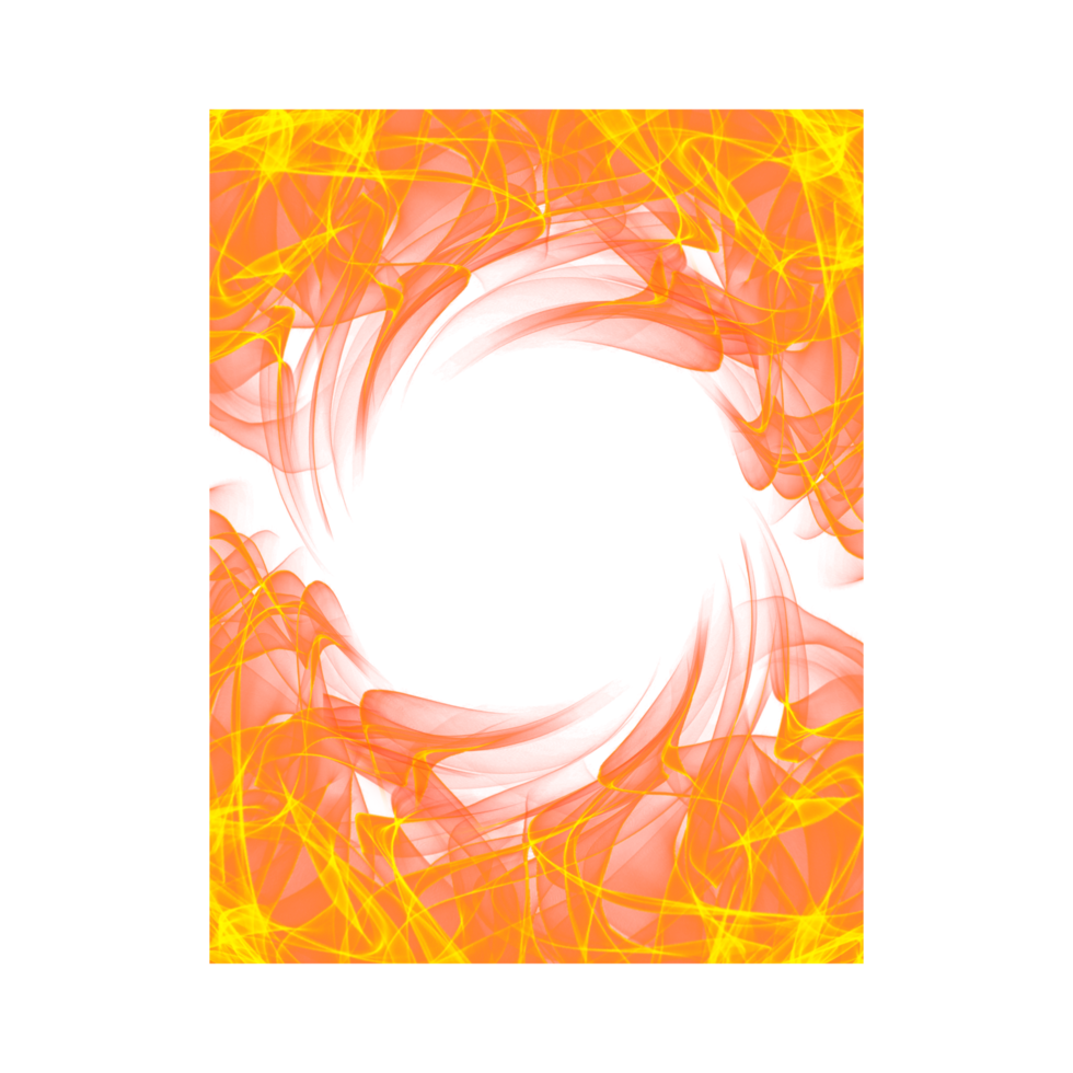 realistic transparent fire frame png