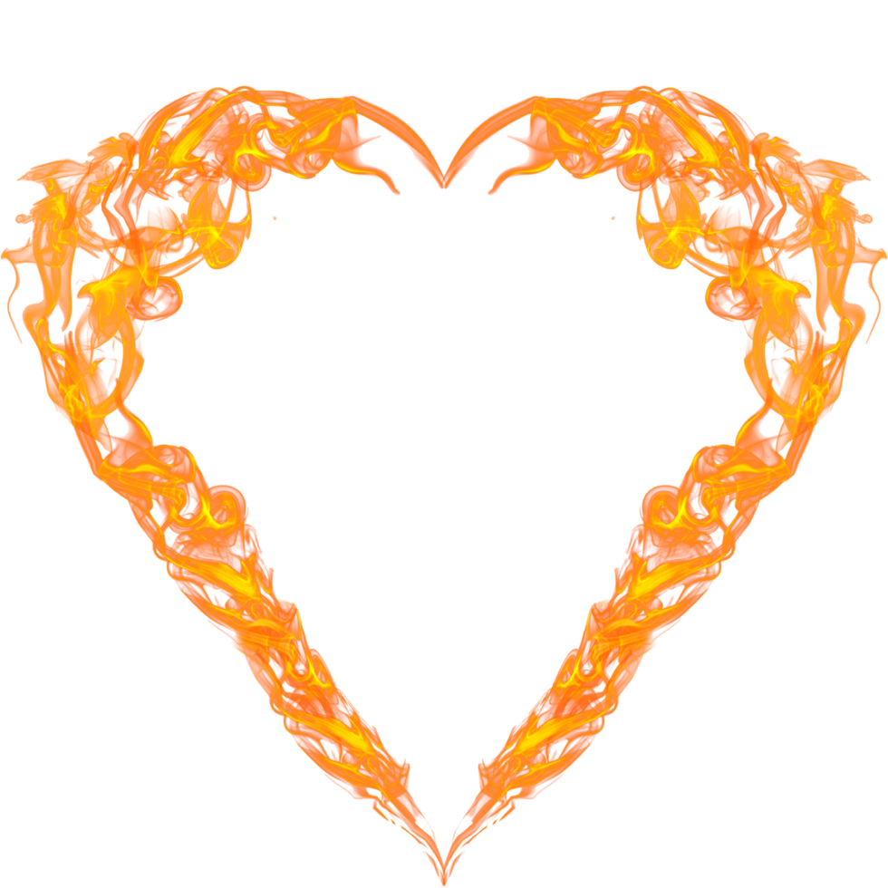 corazón fuego fuego png