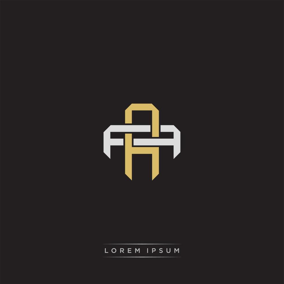 AA Initial letter overlapping interlock logo monogram line art style vector