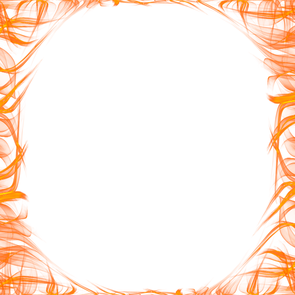 realistic transparent fire frame png