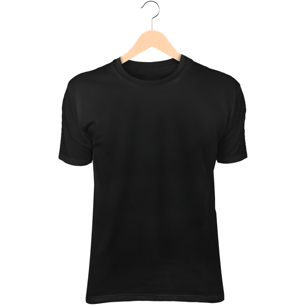 Isolated black t-shirt png