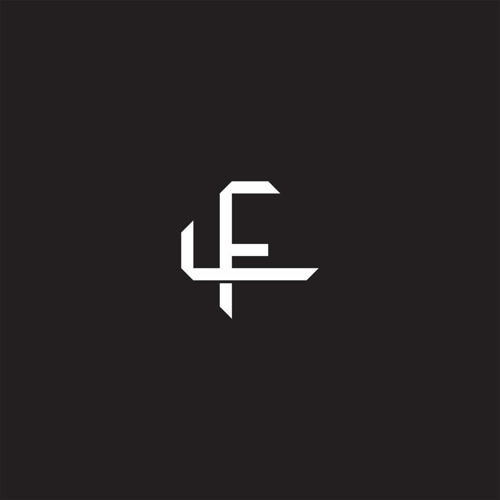 FL Initial letter overlapping interlock logo monogram line art style vector