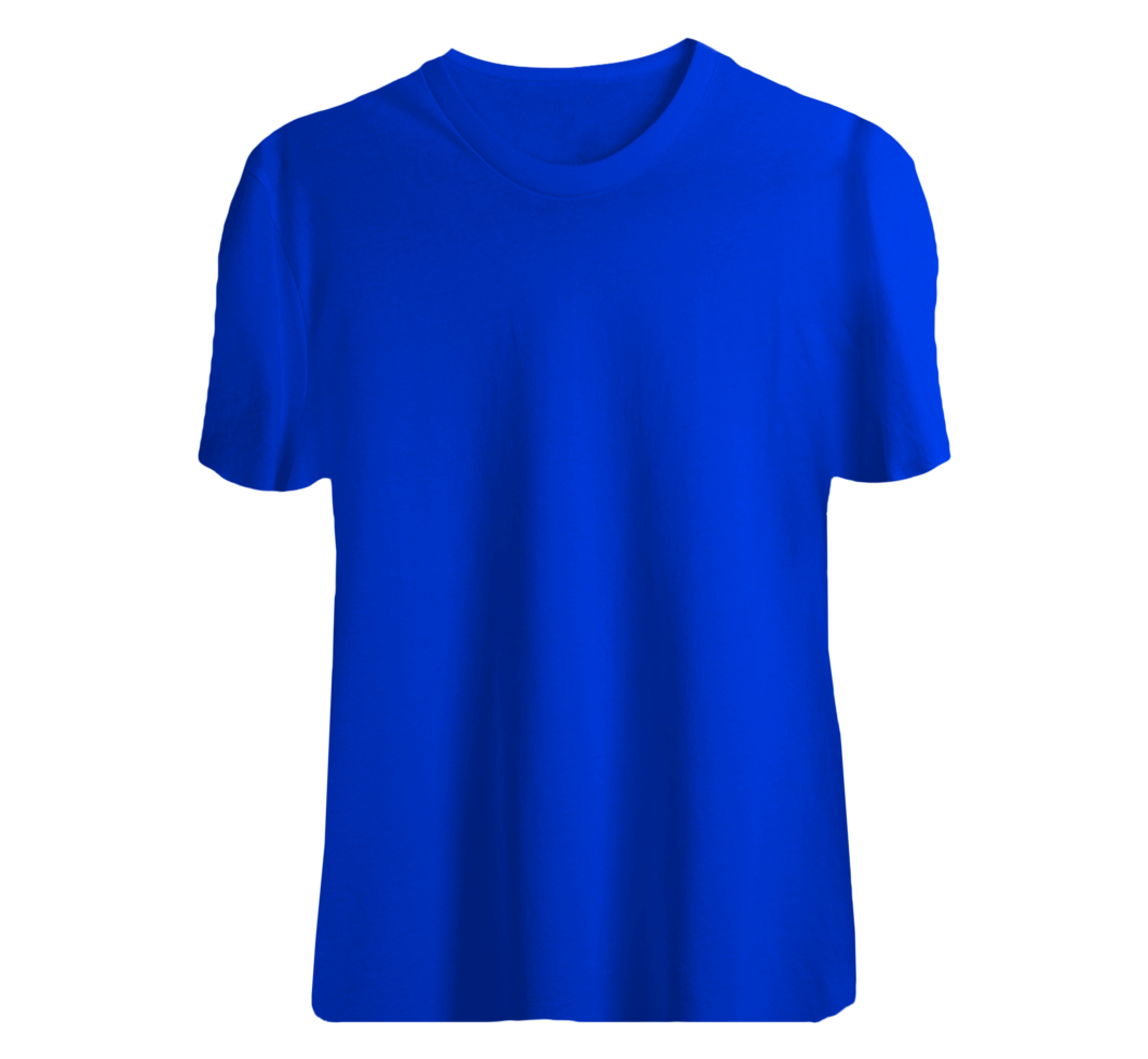 blauw transparant t overhemd voor mockup png
