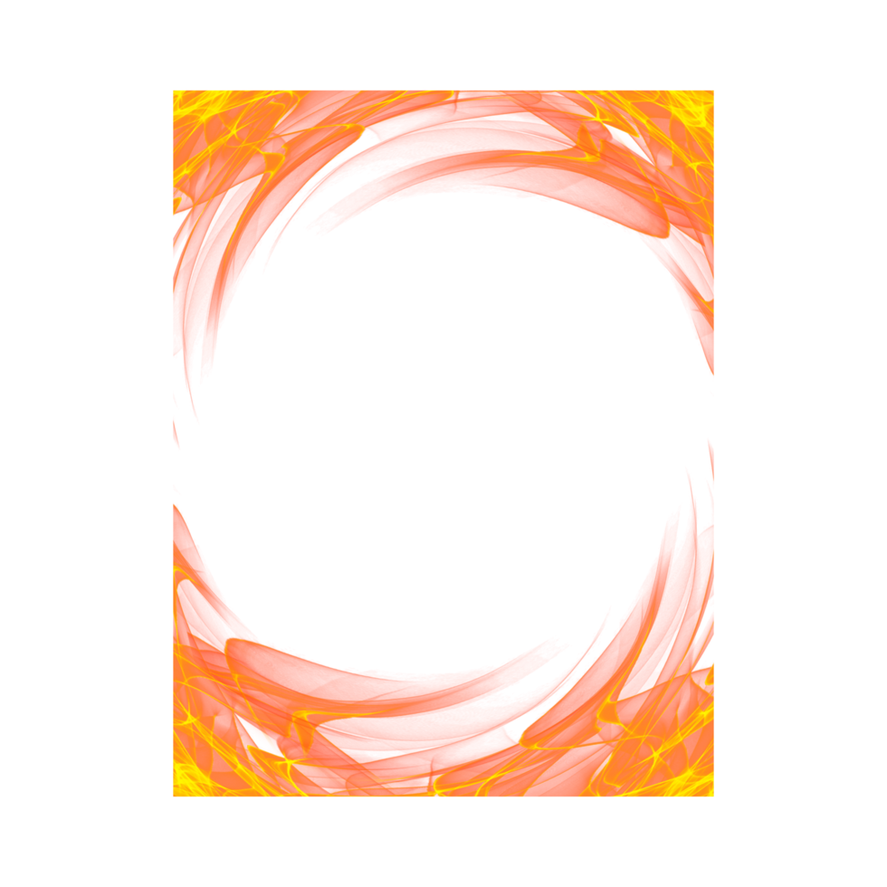 realistic transparent fire frame png