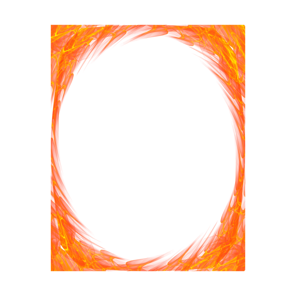 realistic transparent fire frame png