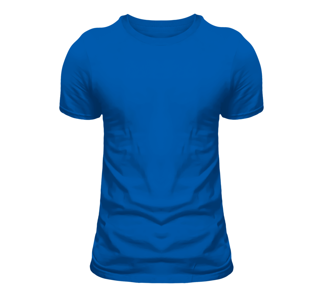 blue transparent t shirt for mockup png