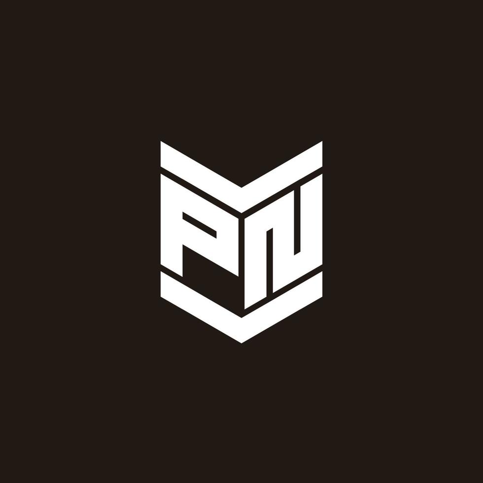 Logo alphabet monogram with emblem style vector