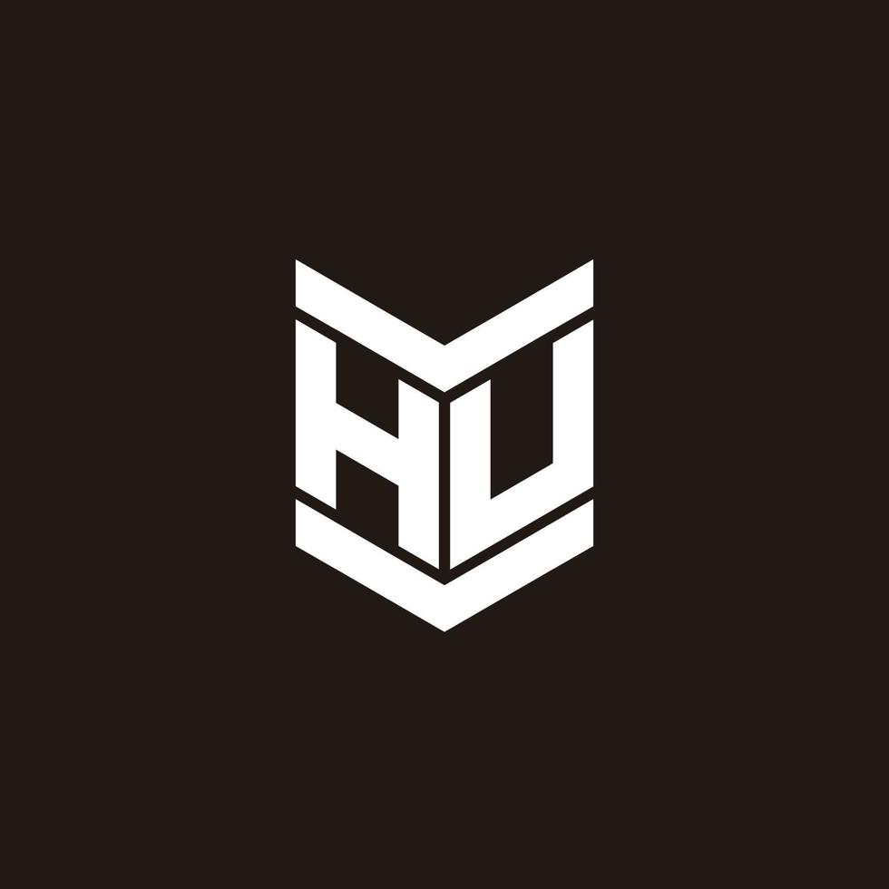 Logo alphabet monogram with emblem style vector