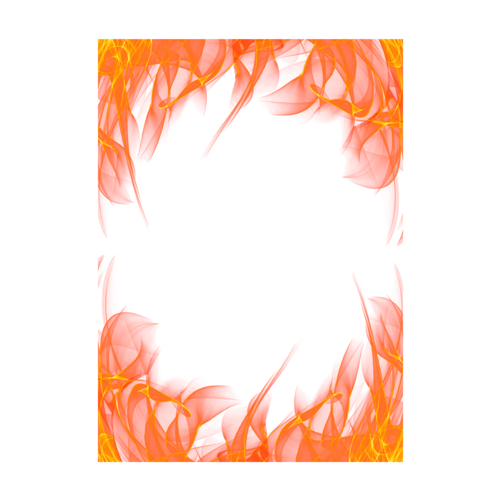 realistic transparent fire frame png