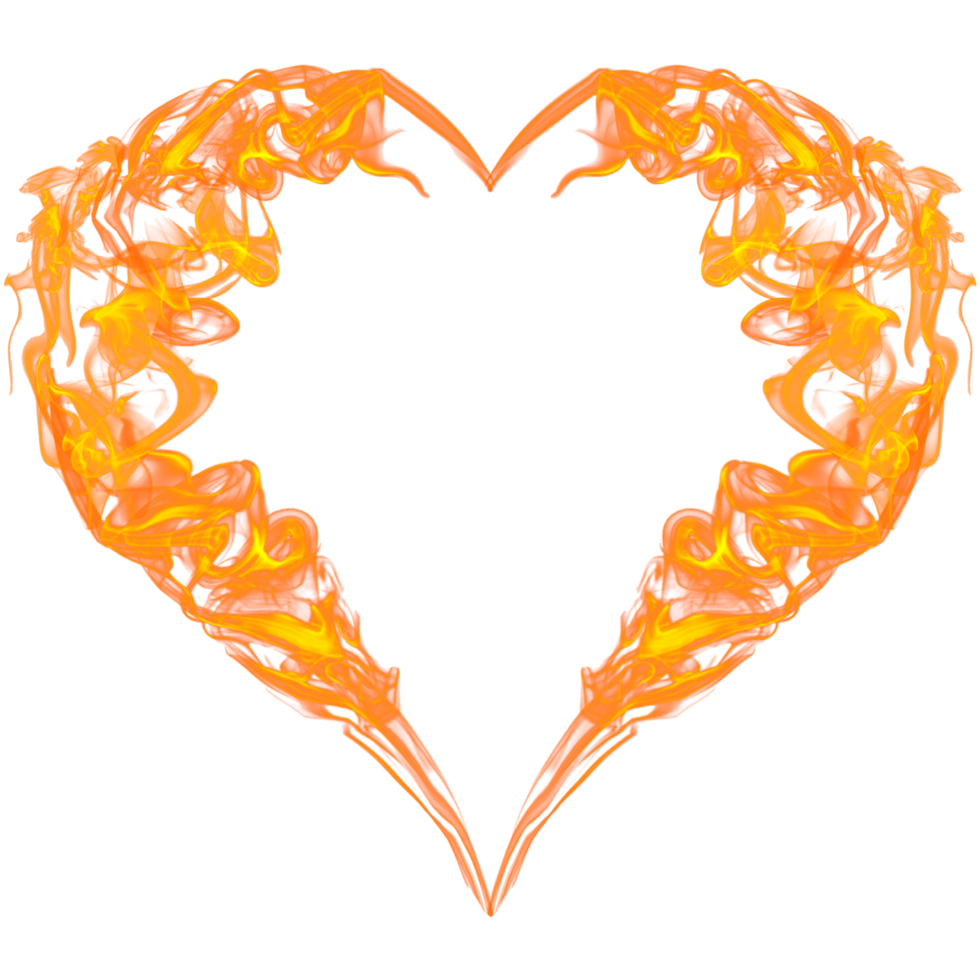 corazón fuego fuego png