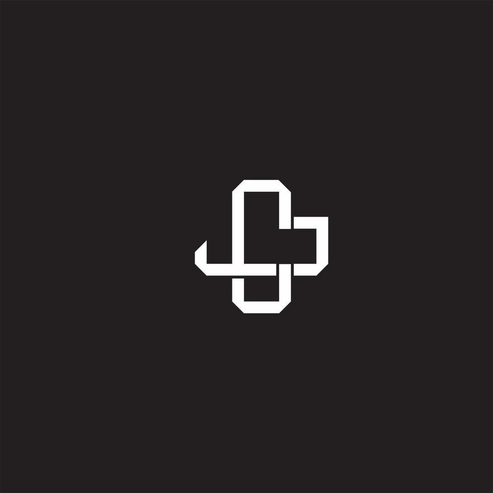 CJ Initial letter overlapping interlock logo monogram line art style vector