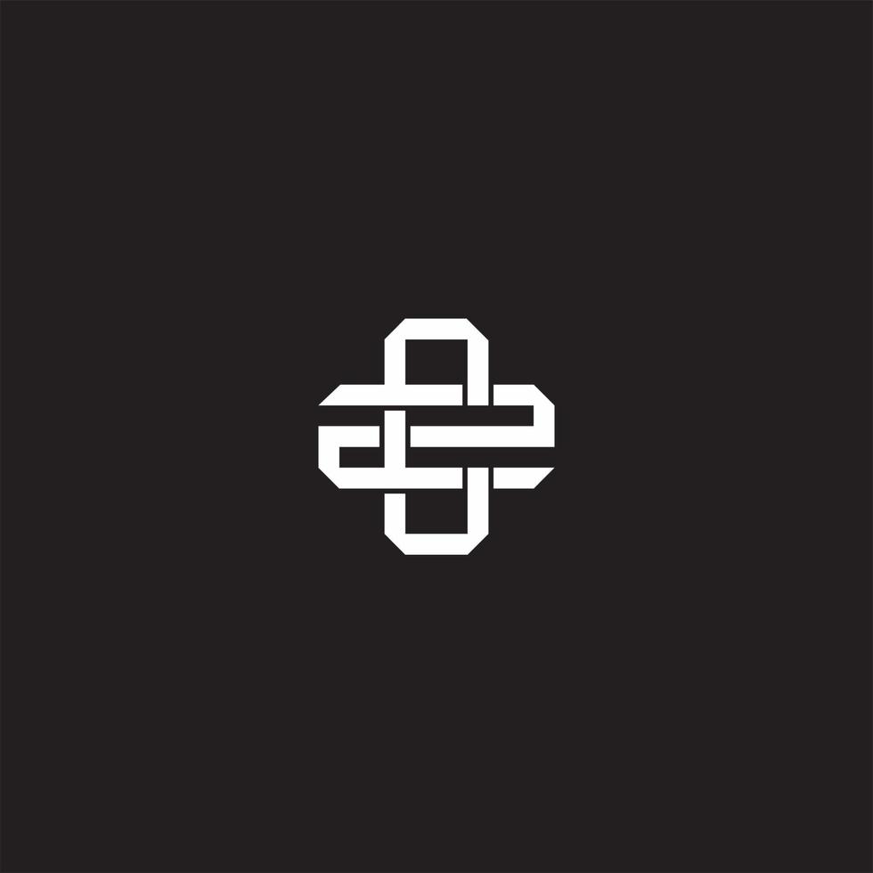 CZ Initial letter overlapping interlock logo monogram line art style vector