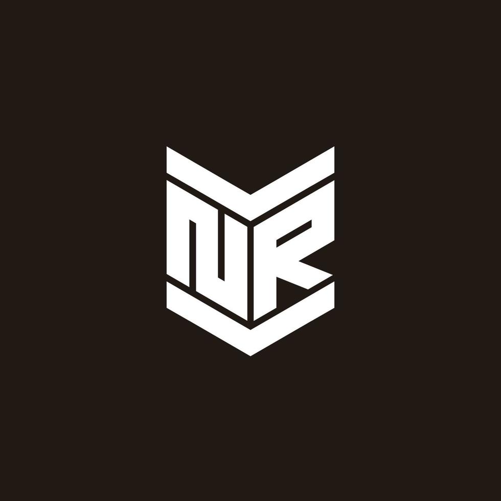 Logo alphabet monogram with emblem style vector