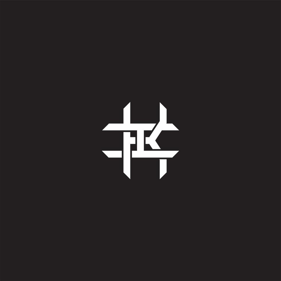 Initial letter overlapping interlock logo monogram line art style vector