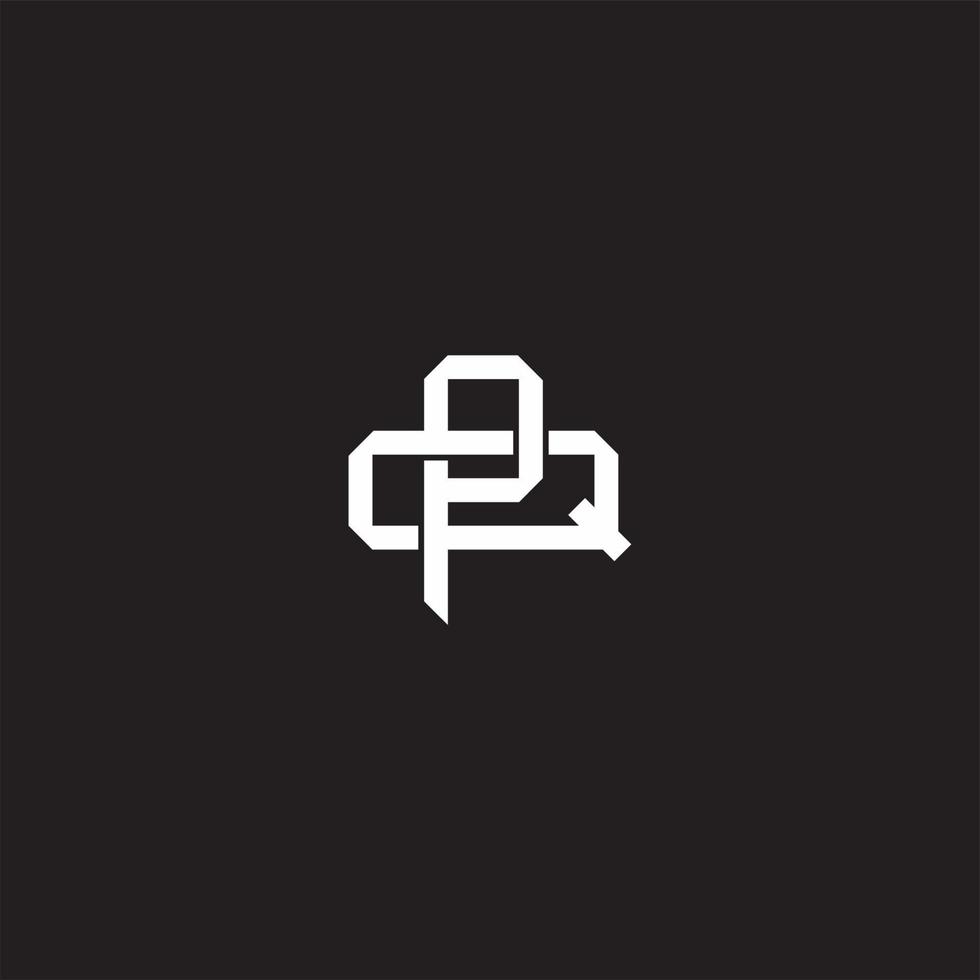 Initial letter overlapping interlock logo monogram line art style vector