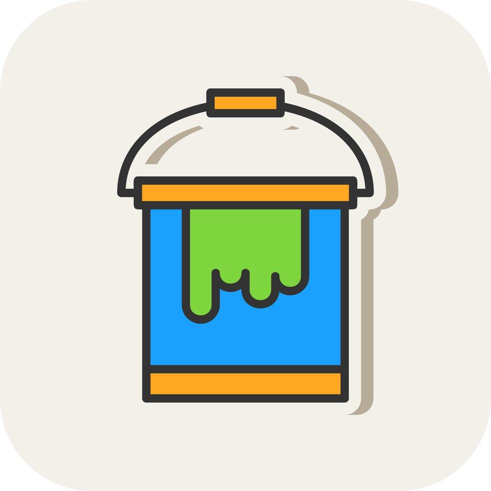 Paint Bucket Vector Icon Design