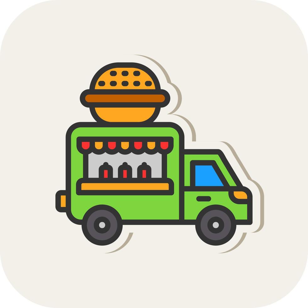 diseño de icono de vector de camión de comida