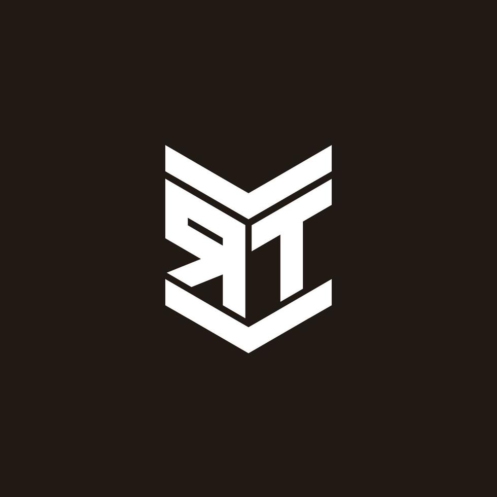 Logo alphabet monogram with emblem style vector