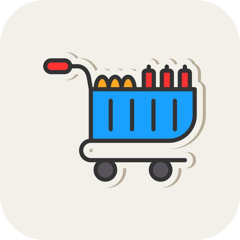 Food Cart Vector Icon Design