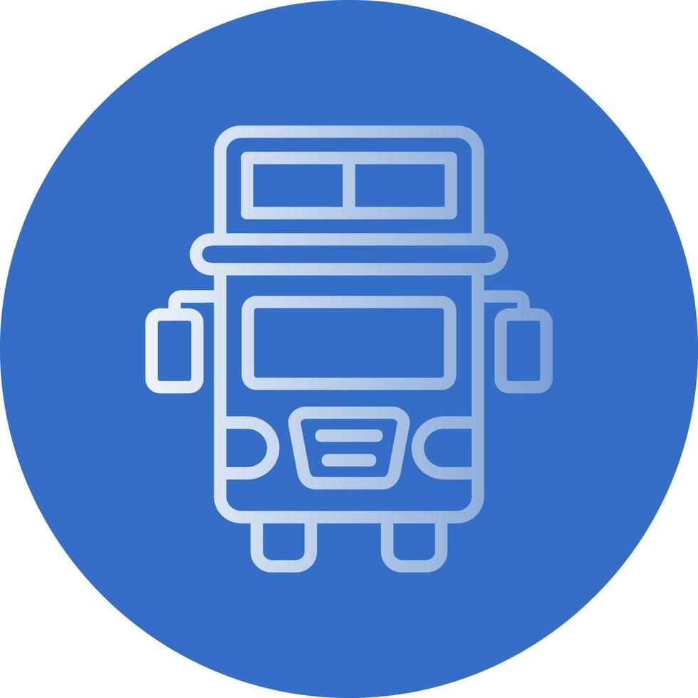 Double Decker Bus Vector Icon Design