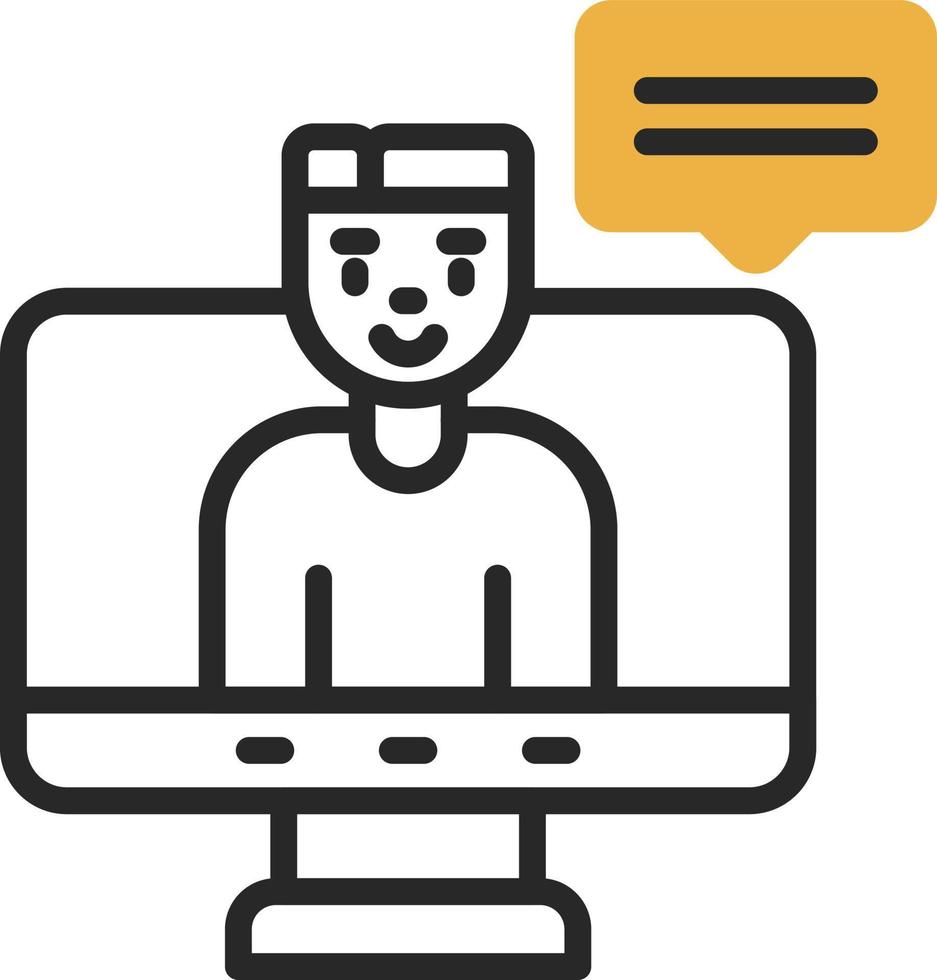 Virtual Event Vector Icon Design