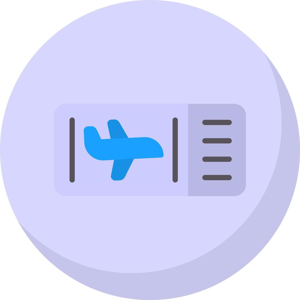 Plane Ticket Vector Icon Design