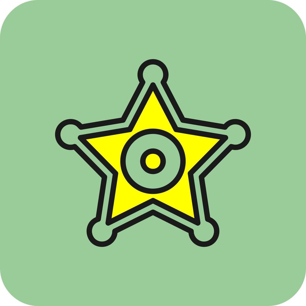 Sheriff Badge Vector Icon Design