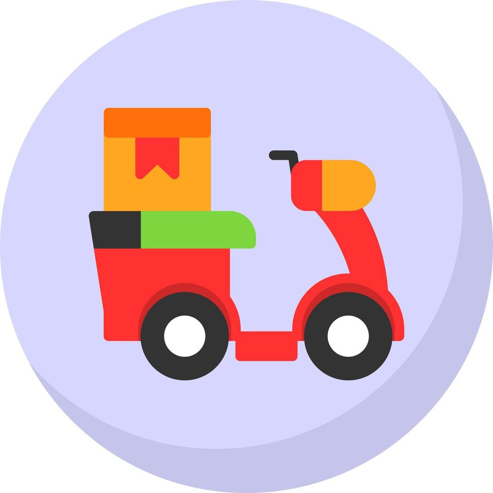 Delivery Bike Vector Icon Design