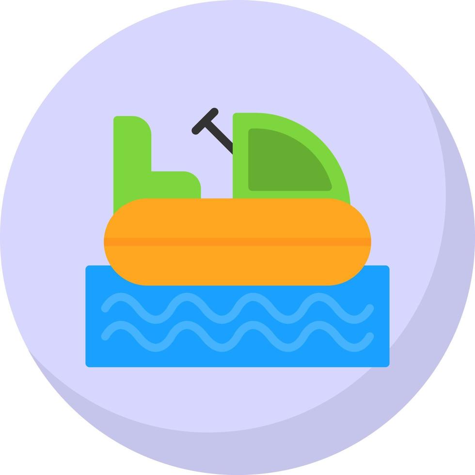 Bumper Boat Vector Icon Design