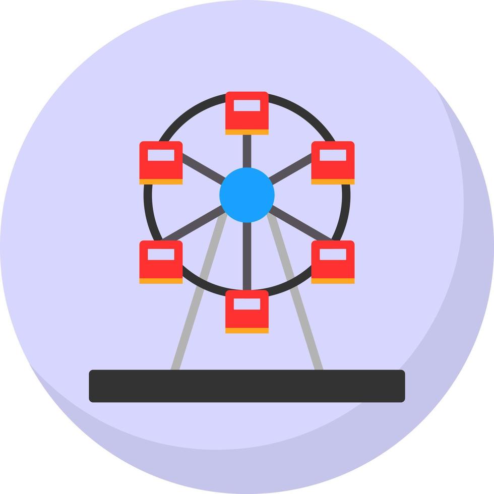 Ferris Wheel Vector Icon Design