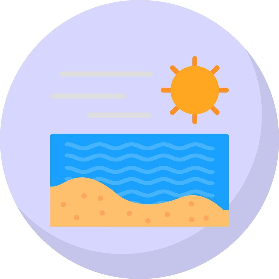 diseño de icono de vector de playa