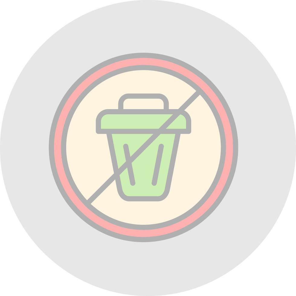 No Littering Vector Icon Design