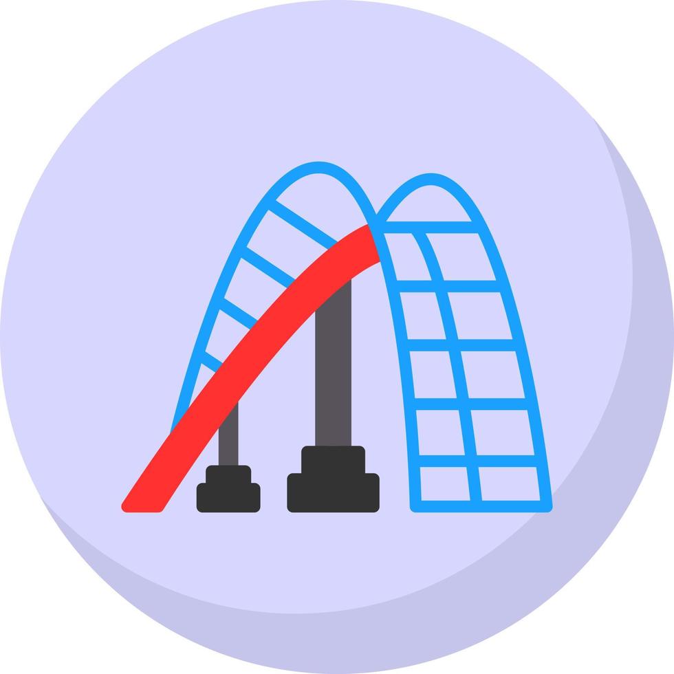 Roller Coaster Vector Icon Design
